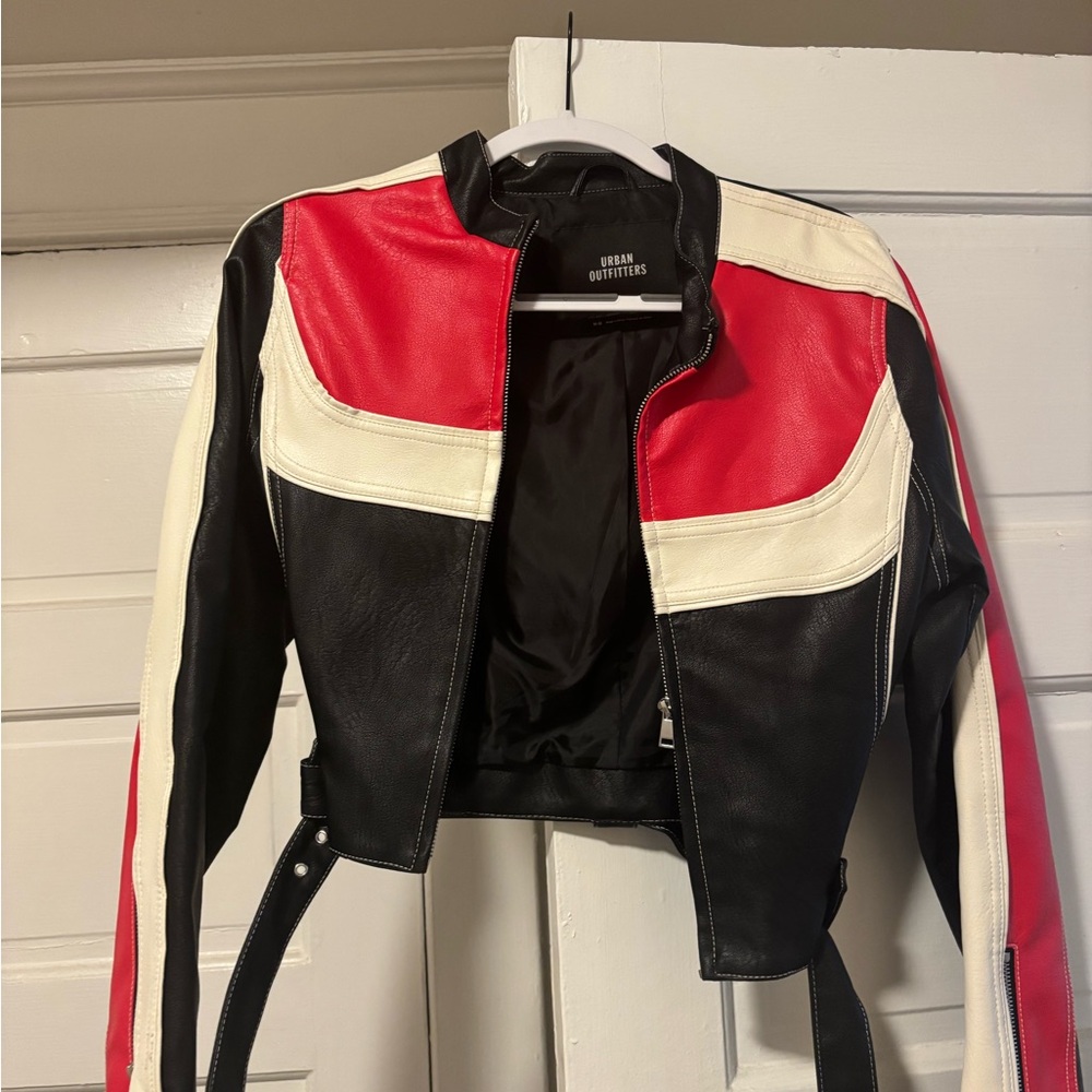 Urban Outfitters Tri-Color Leather Jacket